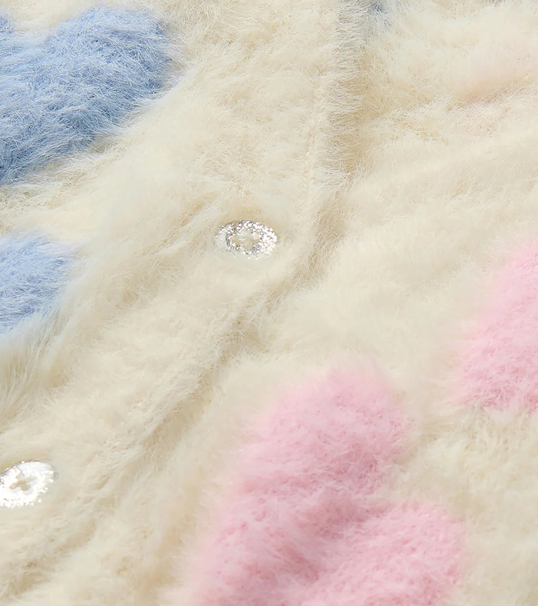 Jumbo Hearts Fuzzy Cardigan