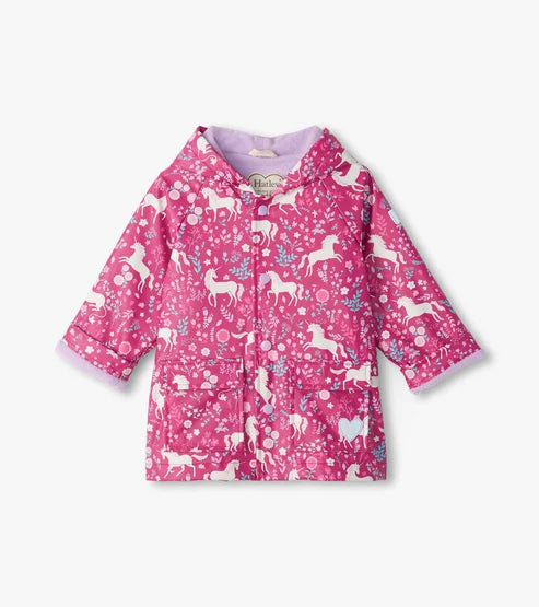 Unicorn Forest Snap Rain Coat