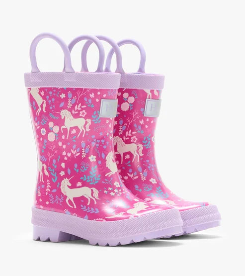 Unicorn Forest Rain Boots with Handles