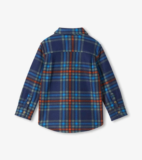 Boys Varsity Plaid Fleece Button Down Shirt