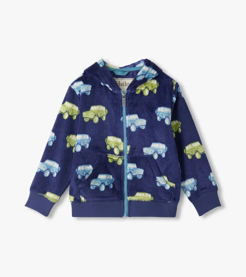 Vintage Trucks Fleece Zip-Up Hoodie