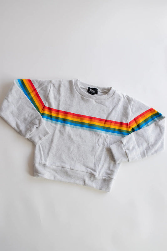 FLOWER BY ZOE Grey Stripe Pullover