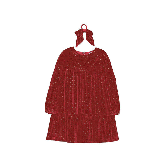 4.930 Velvet dress with hair tie