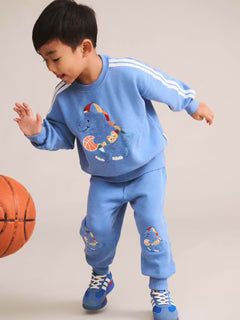 BALLER DINO SPORTY STRIPE SWEATSHIRT + SWEATPANT