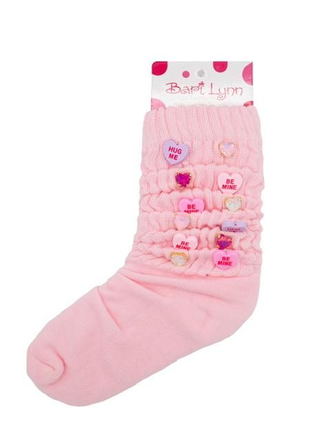 Conversational Hearts & jeweled charm socks