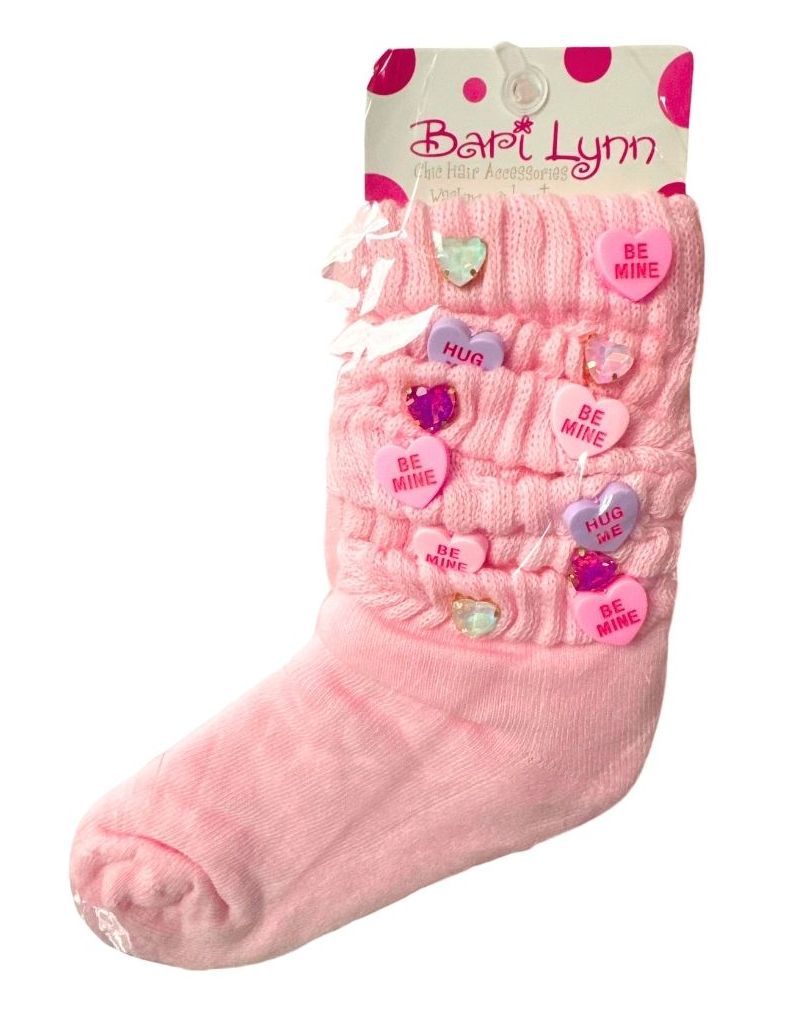 Conversational Hearts & jeweled charm socks