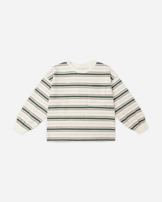 Relaxed Long Sleeve Tee || Retro Stripe