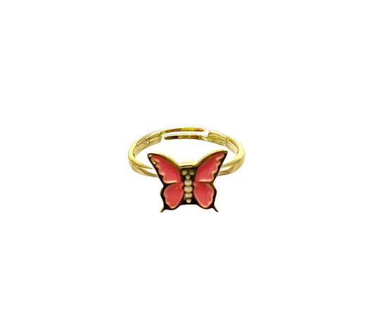 Butterfly fidget spinner ring