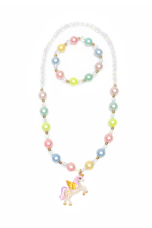 86145 Happy-Go-Unicorn Necklace & Bracelet Set, 2pc