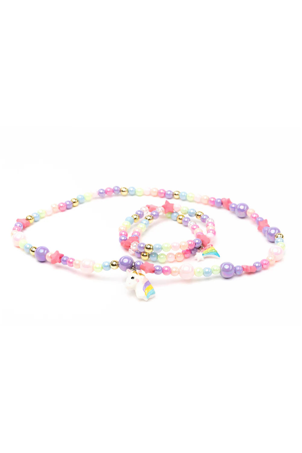 86133 Cheerful Starry Unicorn Necklace & Bracelet Set, 2 pc
