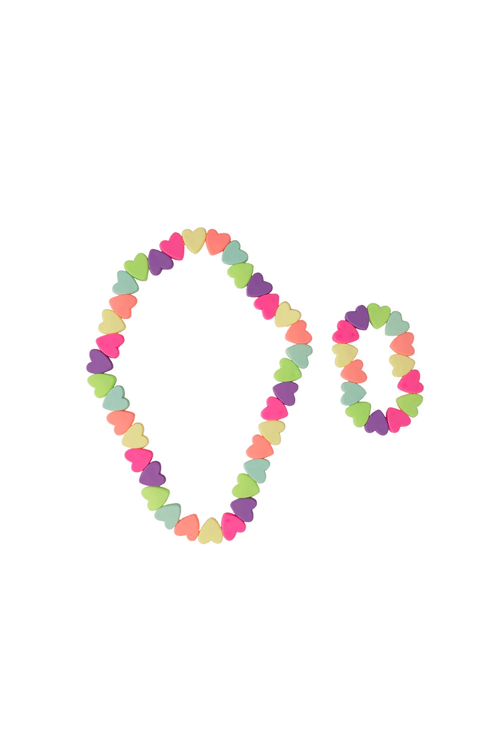 86122 Sweet Tart Heart Necklace & Bracelet Set, 2pc