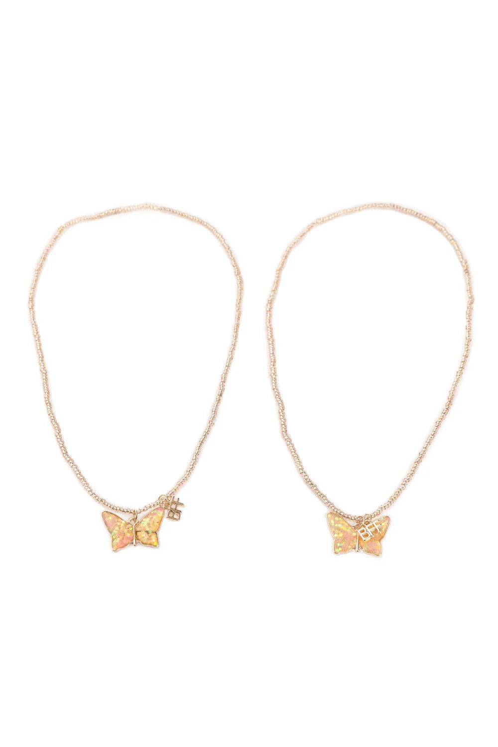 bff butterfly share and tear necklace