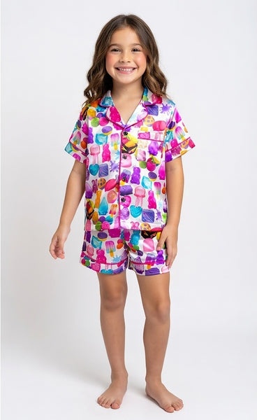 ALL THINGS SQUISHY SATIN PJ SET