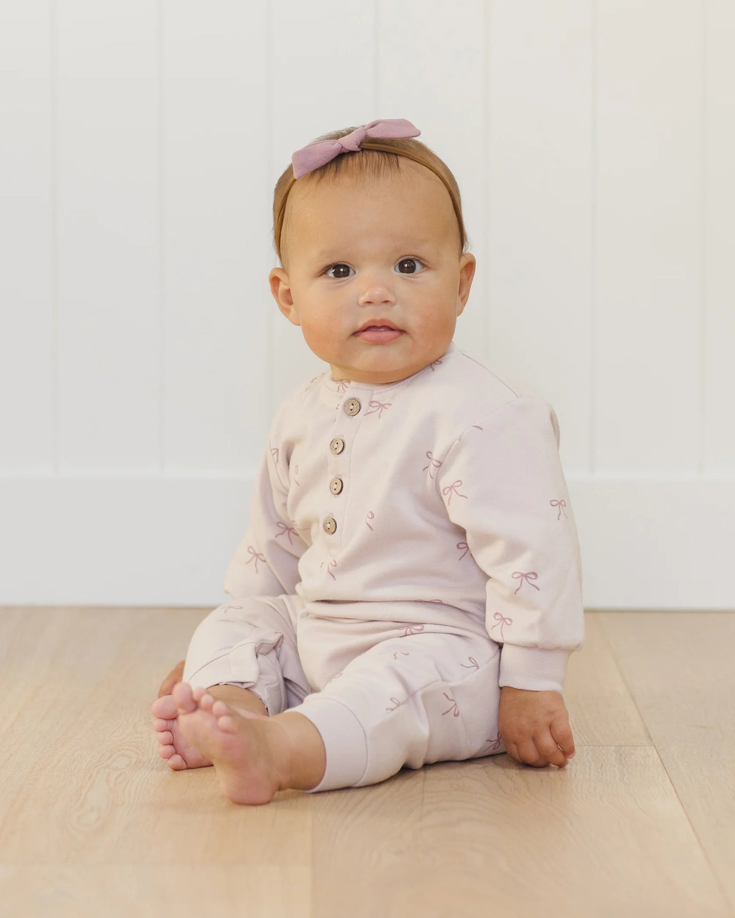 Relaxed Fleece Jumpsuit || Bows