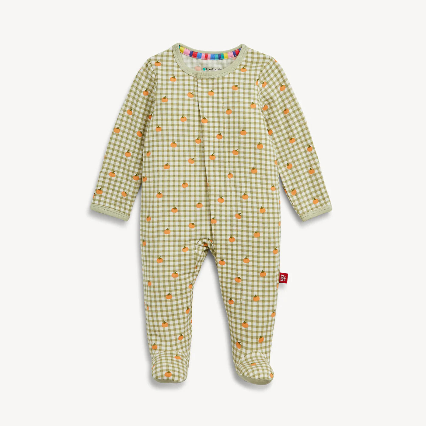 PUMPKIN PLAID MODAL CONV COVERALL
