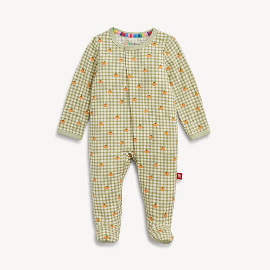 PUMPKIN PLAID MODAL CONV COVERALL