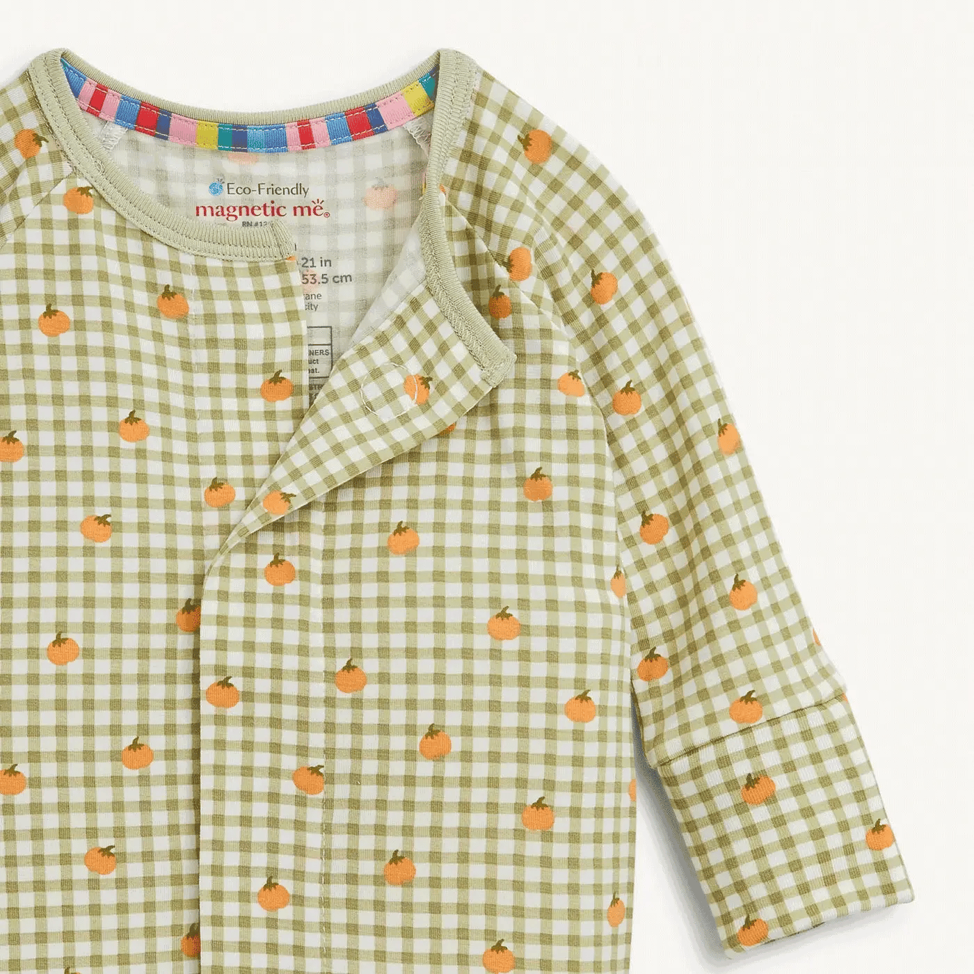 PUMPKIN PLAID MODAL CONV COVERALL