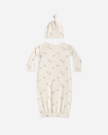 Bamboo Baby Gown + Hat Set