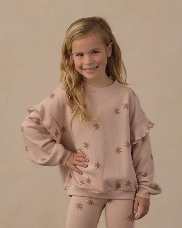 Ruffle Sweatshirt Clay Stars