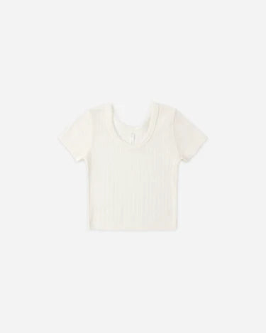 Pointelle Tee || Ivory