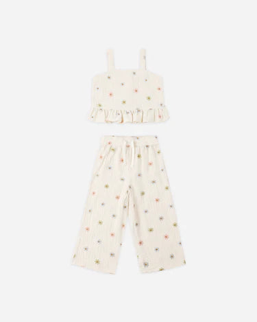 Kayli Set || Embroidered Daisies
