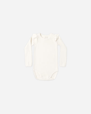 Shoulder Ruffle Bodysuit Natural