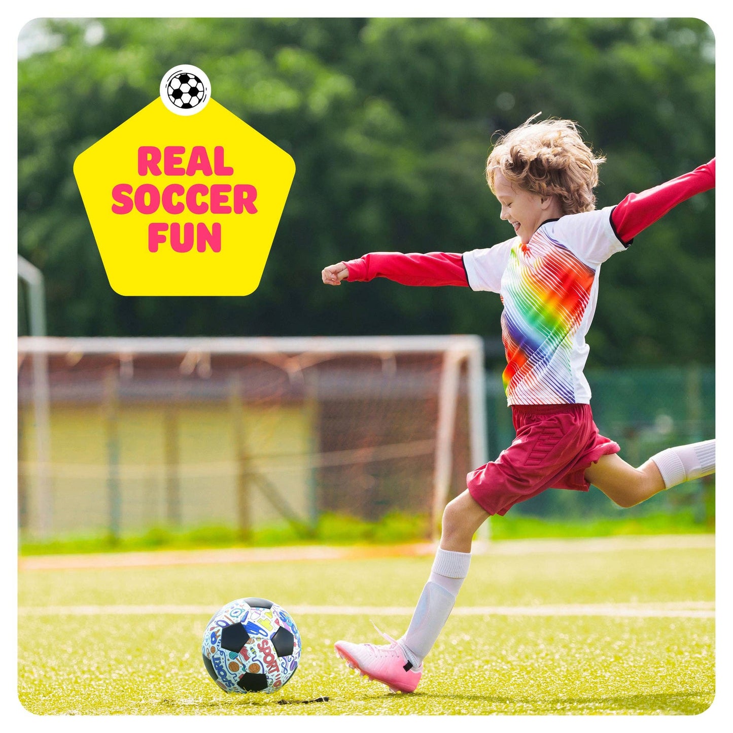 Dan&Darci Soccer Ball Coloring Kit for Kids