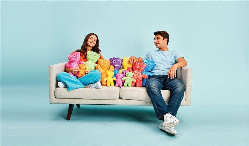 Spk Blue Character Embossed Plush