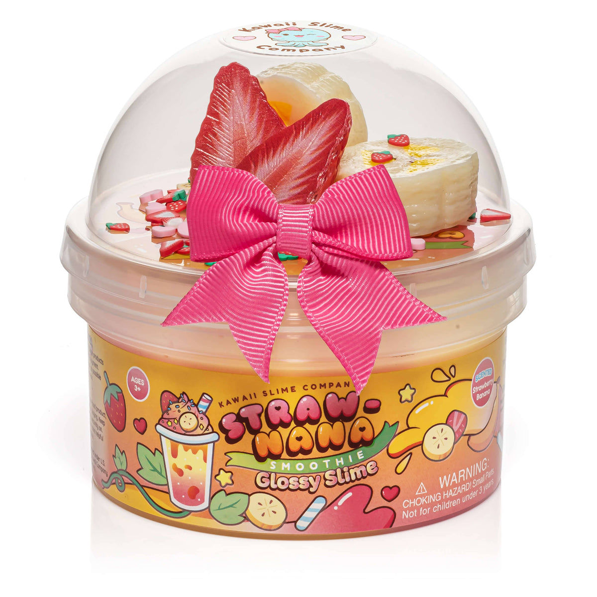 Straw-nana Smoothie Glossy Signature Dome™ Slime (4pcs per case)