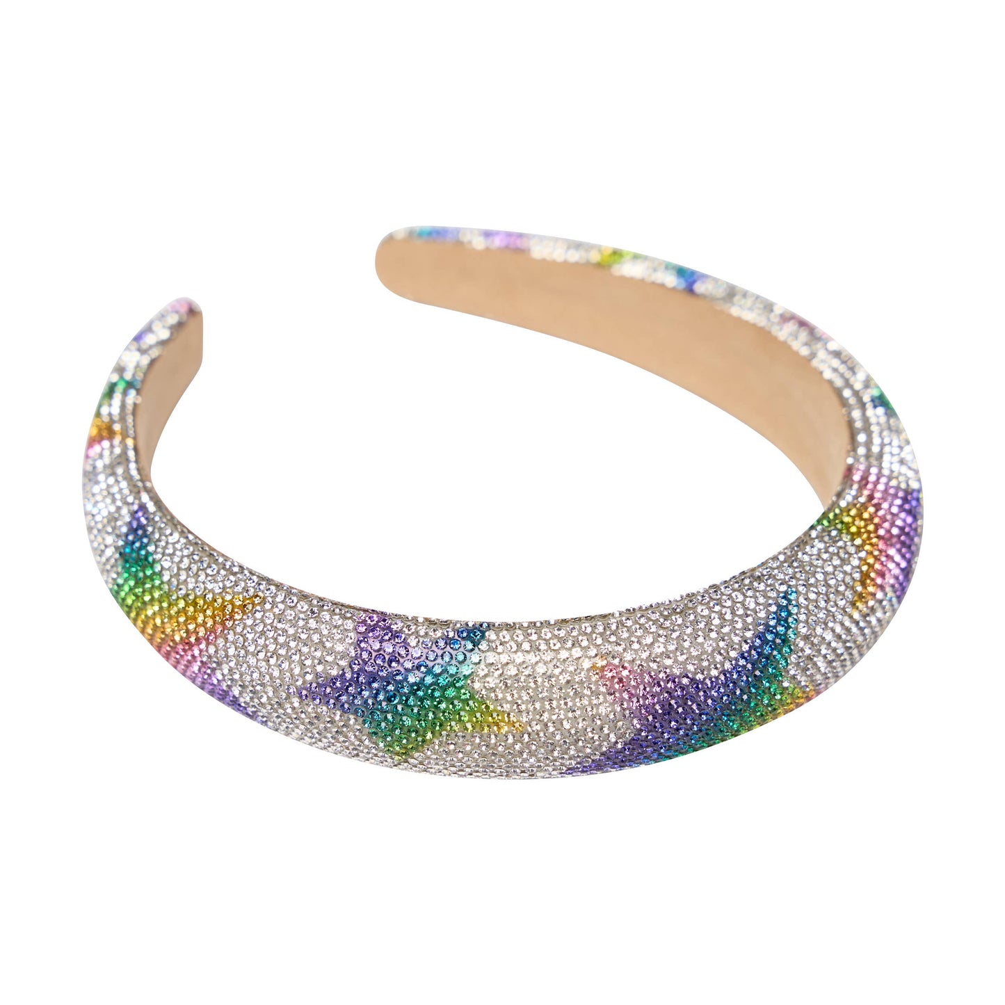 Girls Rhinestone Rainbow Star Headband