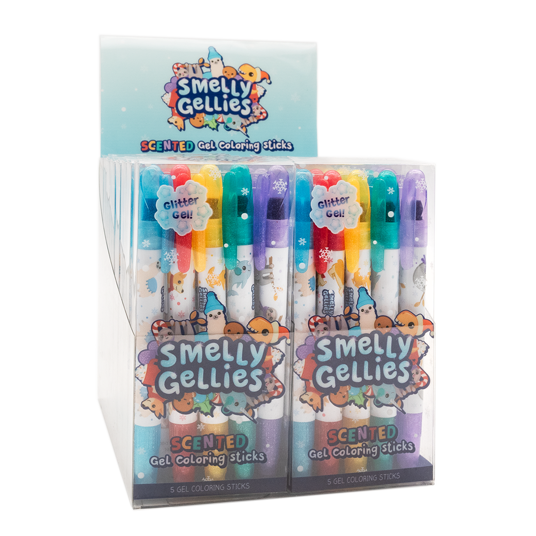 Smelly Gellies: Holiday-Scented Glitter Gel Coloring Sticks