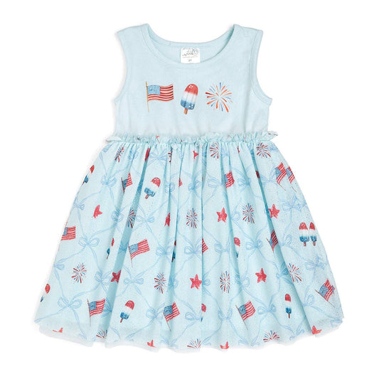 Patriotic Trellis Tank Tutu Dress - Fourth of July - Kids