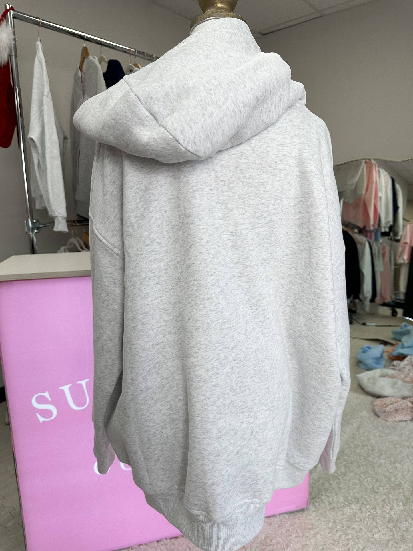 Pearl Grey Lucky You 8 Ball Embroider Hoodie: Pearl Grey / Medium