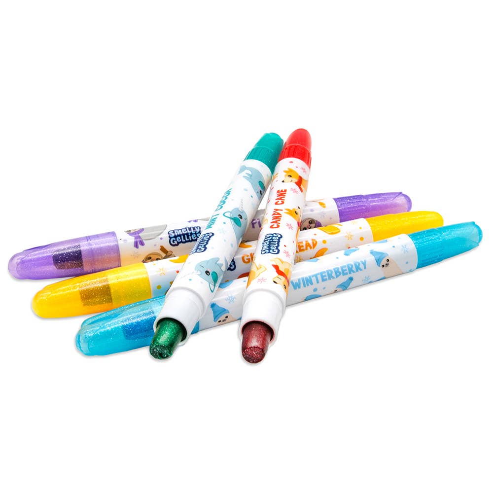 Smelly Gellies: Holiday-Scented Glitter Gel Coloring Sticks