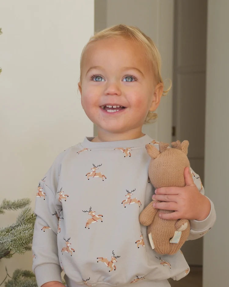 Relaxed Fleece Sweatpant and Sweatshirt || Reindeer