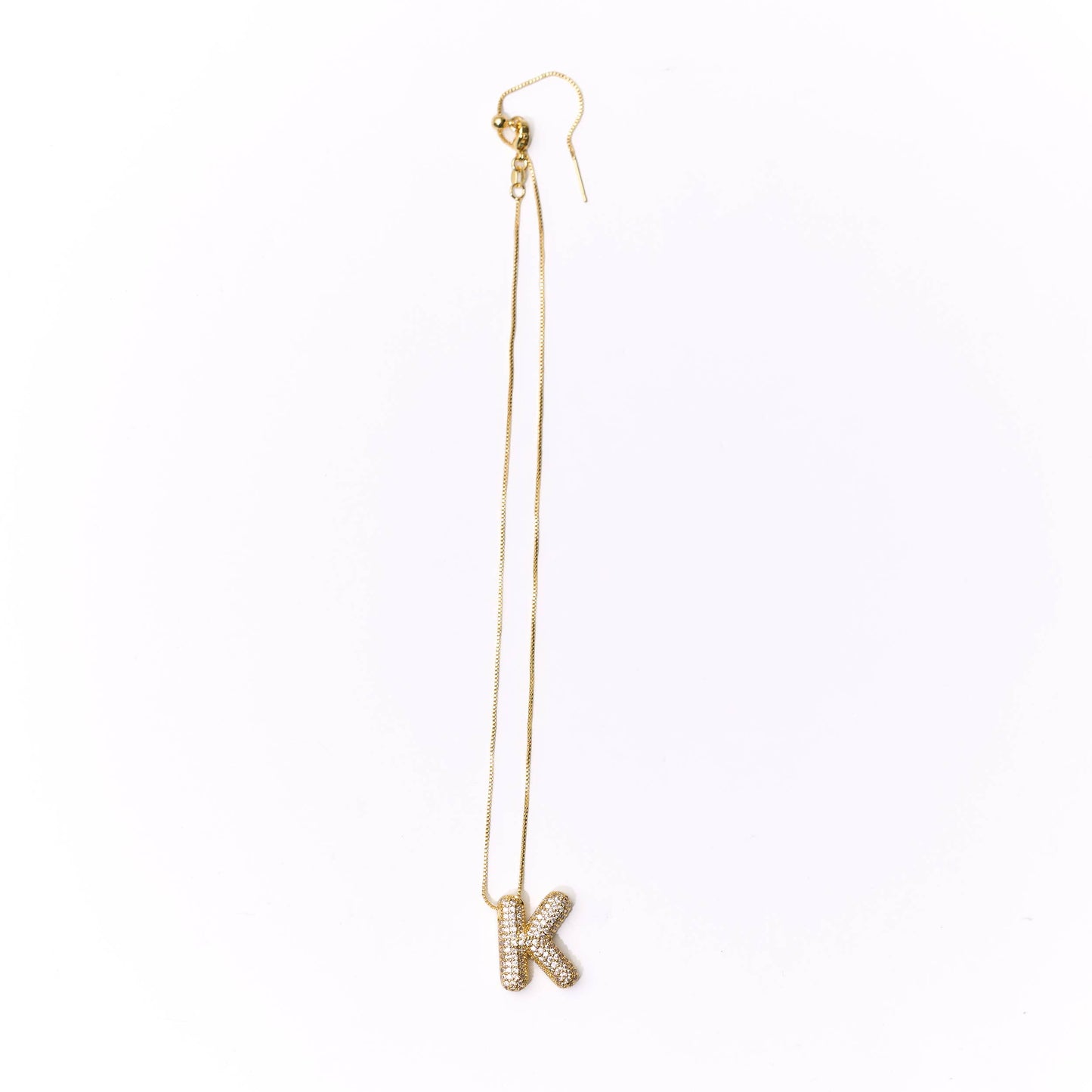 Gold Crystal Initial Necklaces