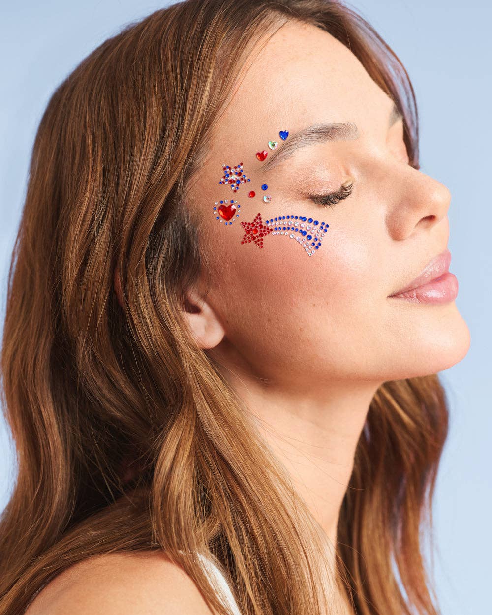 USA Face Gems | patriotic, fourth july, festival