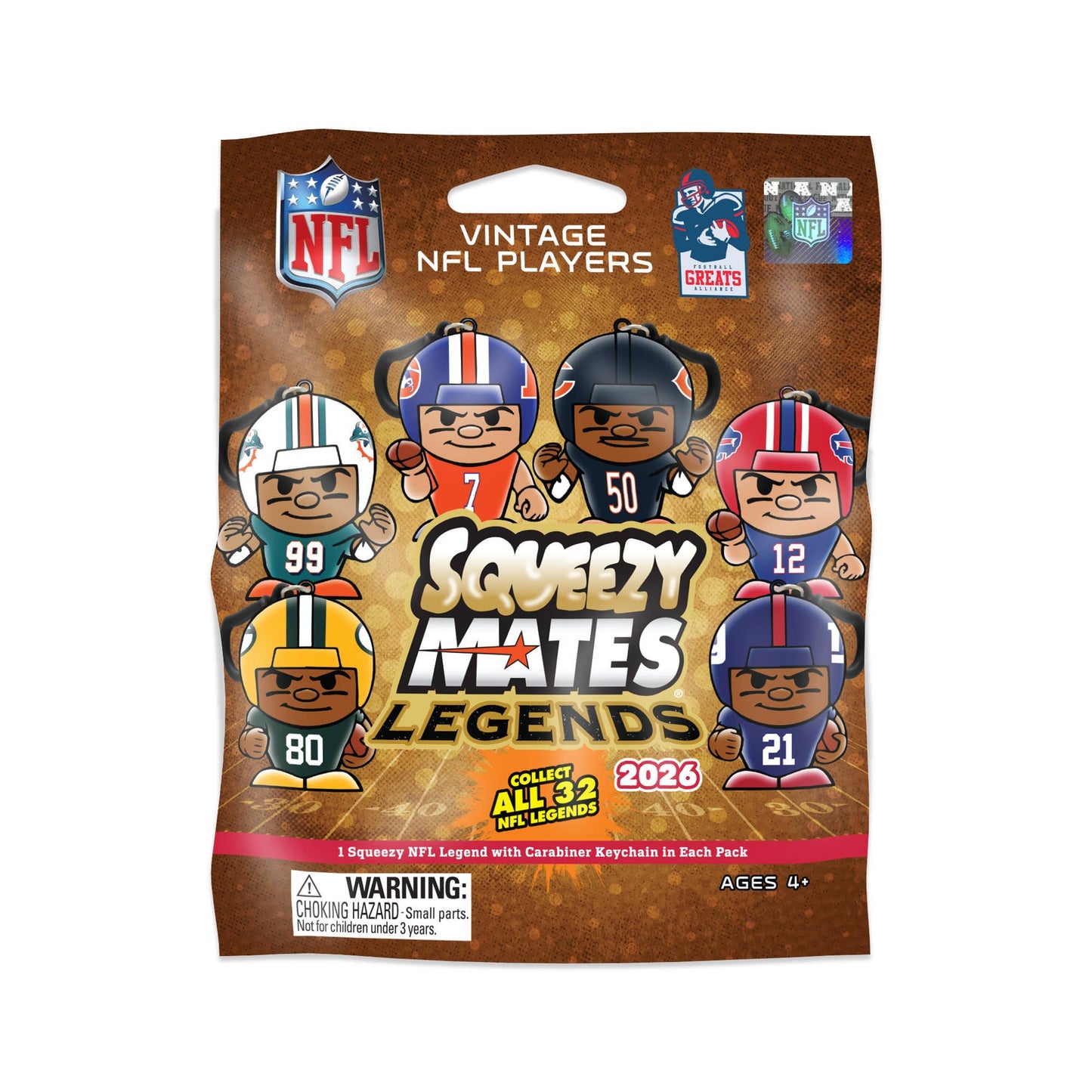 NFL SqueezyMates Legends Gravity Feed Display 2026