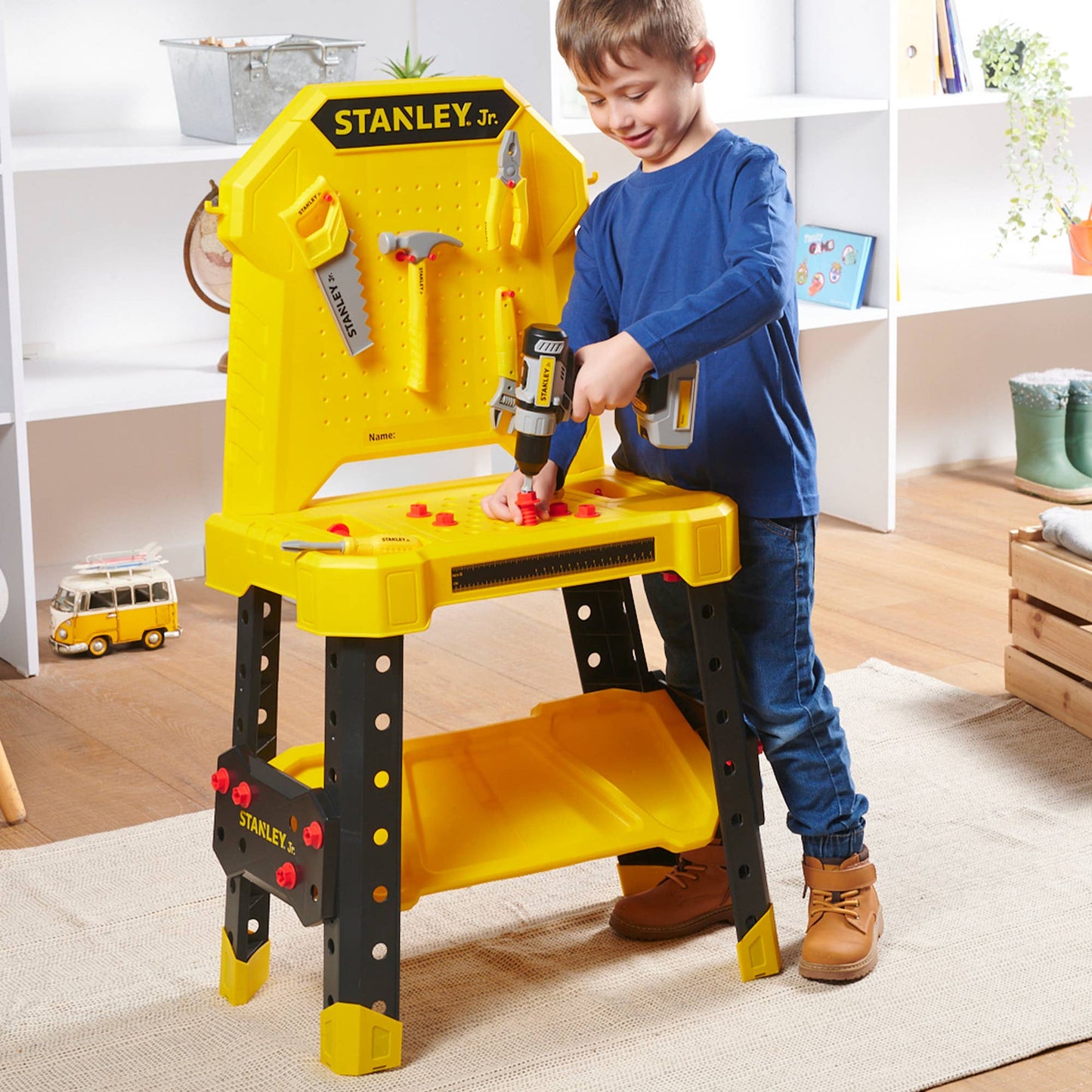 Red Toolbox Stanley Jr. Pretend Play Workbench & Toolset