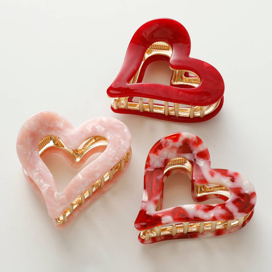 Juliette Valentine | Small Heart Metal Claw Clip