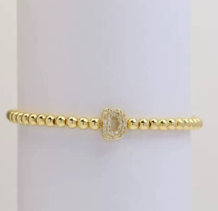 Gold Beaded Initial Bracelets Perfect for Christmas !!