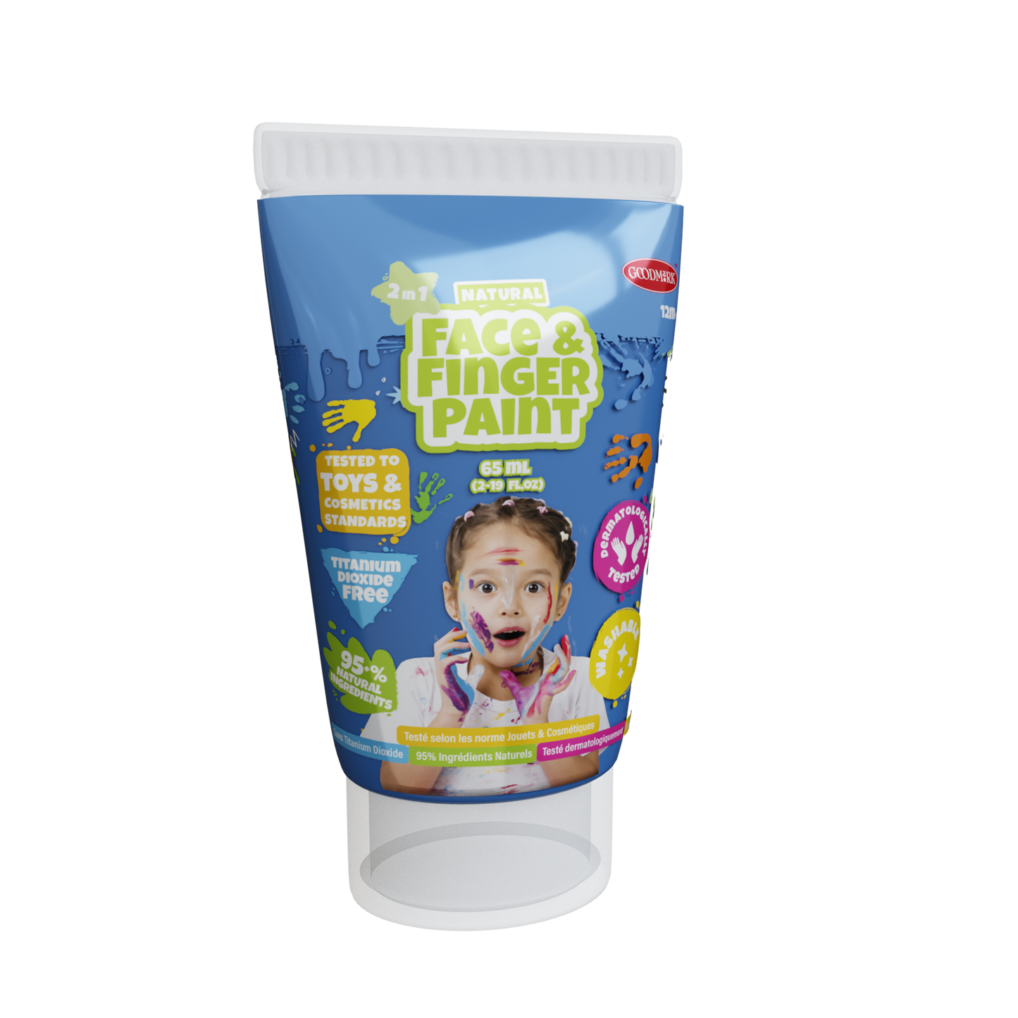 2.3oz Natural Face & Finger Paint 2-Pack Assortment