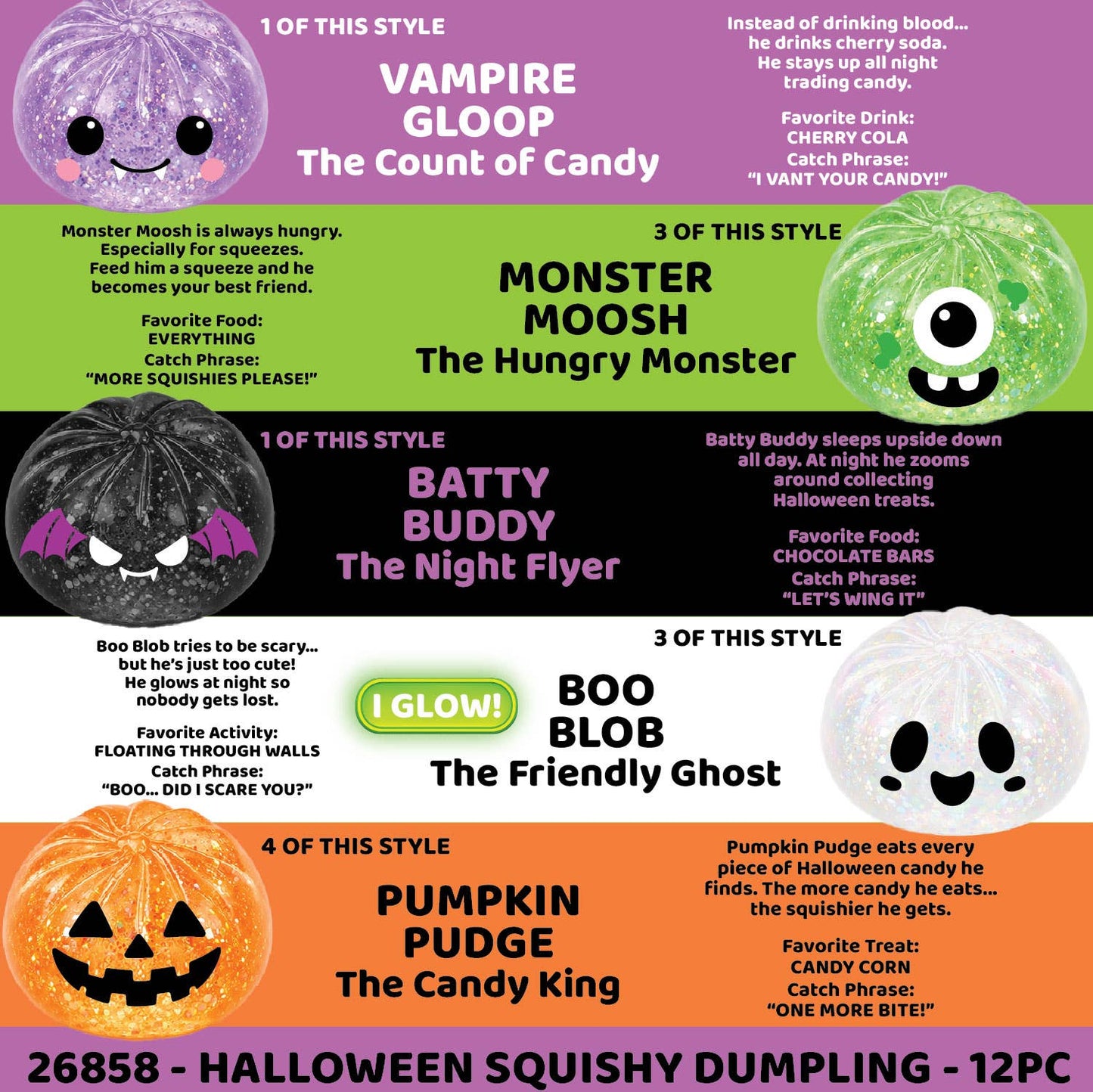 Fun Doh Spooky Mystery Dumpling Squishy Toy - 12/Display