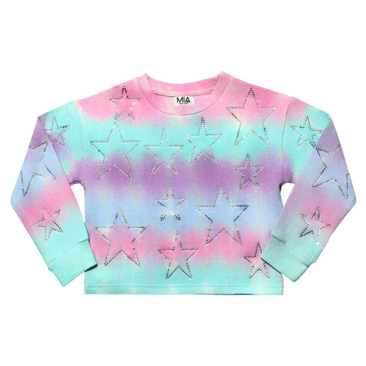 STAR SWEATSHIRT COTTON CANDY:
