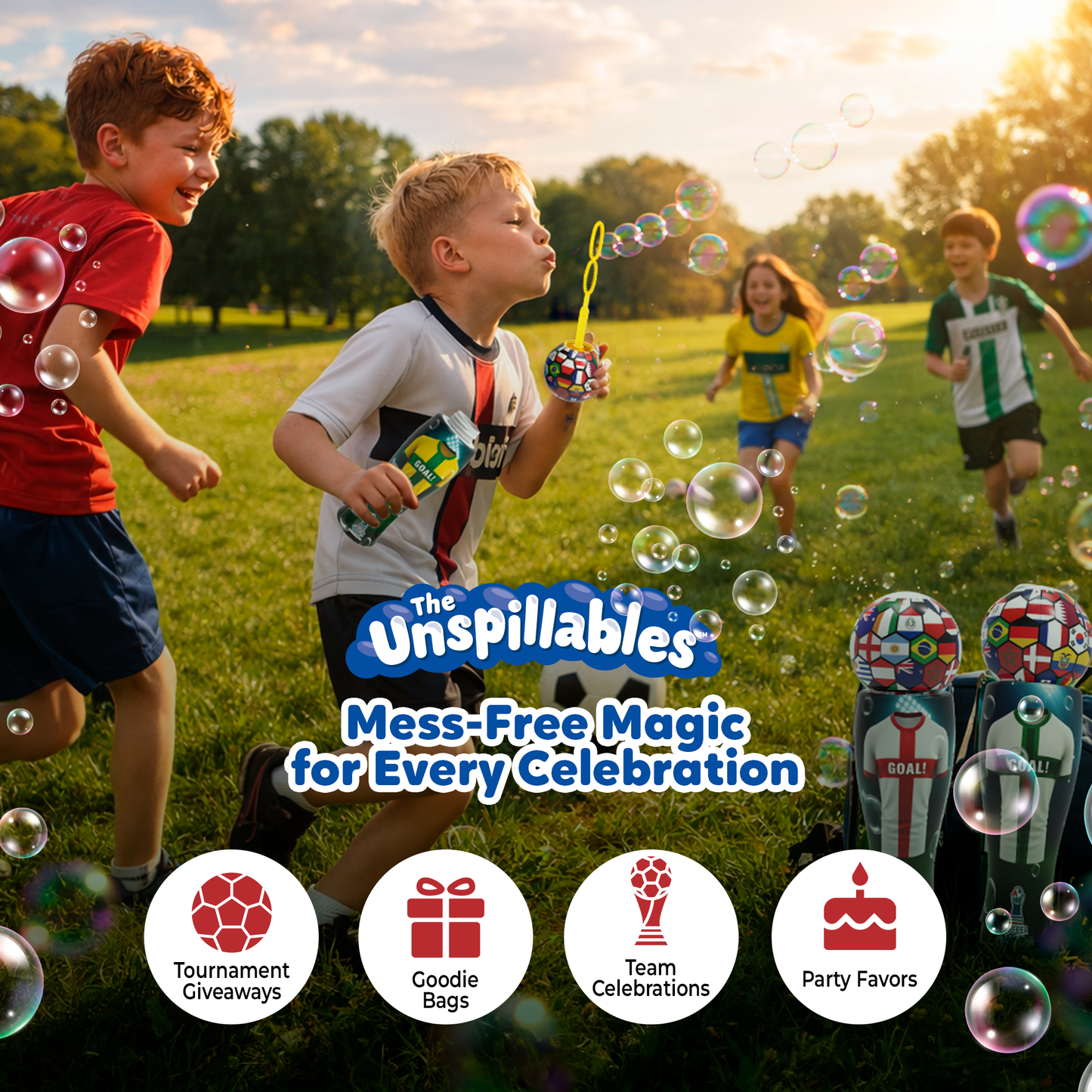 The Unspillables Soccer Bubbles PDQ