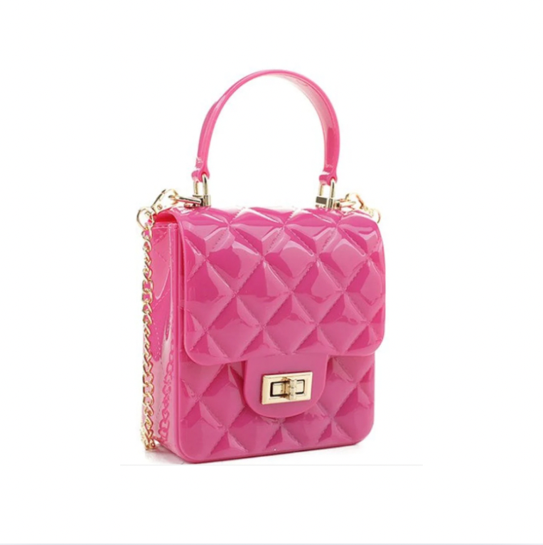 Mini Quilted Jelly Purse Crossbody Gold Chain Bag Handbag