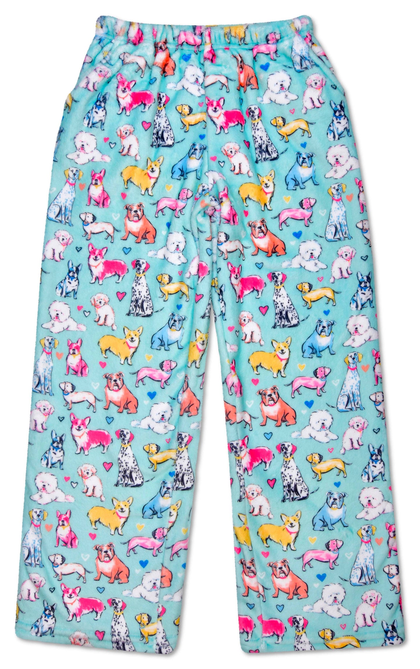 Preppy Pups Plush Pants (Small (6-8))