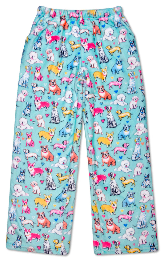 Preppy Pups Plush Pants (Small (6-8))