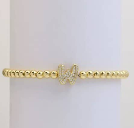Gold Beaded Initial Bracelets Perfect for Christmas !!