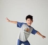 VINTAGE JERSEY RAGLAN BOYS T-SHIRT, HEATHER GREY CHASER - ROOKIE